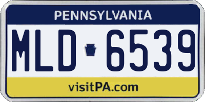 PA license plate MLD6539
