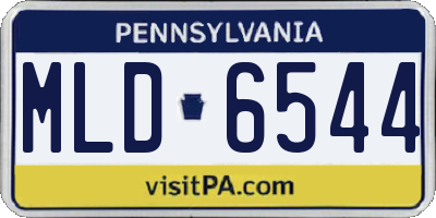 PA license plate MLD6544