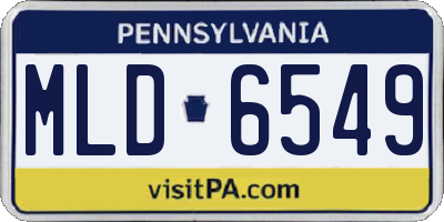PA license plate MLD6549