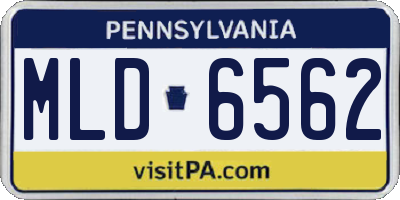PA license plate MLD6562