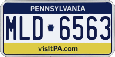 PA license plate MLD6563