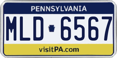 PA license plate MLD6567