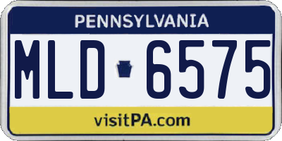 PA license plate MLD6575