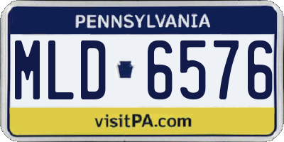 PA license plate MLD6576