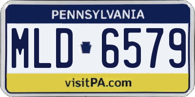 PA license plate MLD6579
