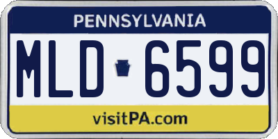 PA license plate MLD6599