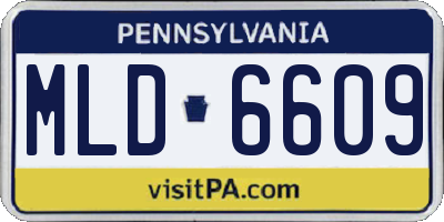 PA license plate MLD6609