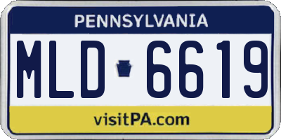 PA license plate MLD6619