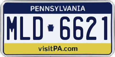 PA license plate MLD6621