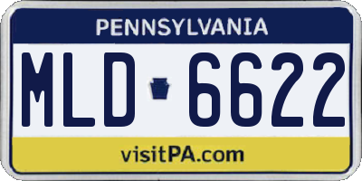 PA license plate MLD6622