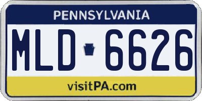 PA license plate MLD6626