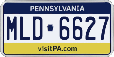 PA license plate MLD6627