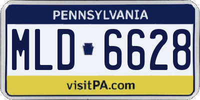 PA license plate MLD6628