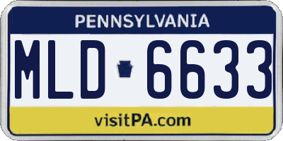 PA license plate MLD6633