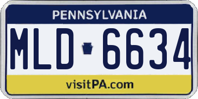 PA license plate MLD6634