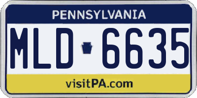 PA license plate MLD6635