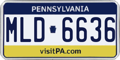 PA license plate MLD6636