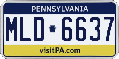 PA license plate MLD6637