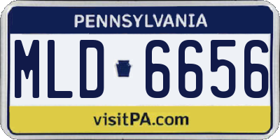 PA license plate MLD6656