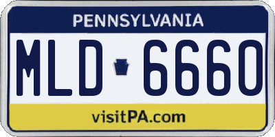 PA license plate MLD6660