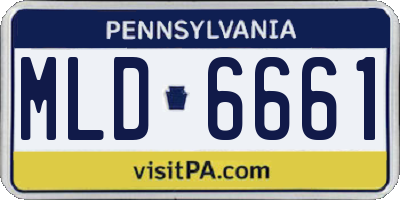 PA license plate MLD6661