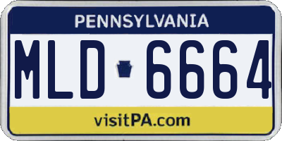 PA license plate MLD6664