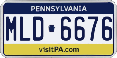 PA license plate MLD6676