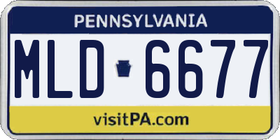 PA license plate MLD6677