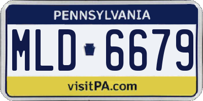 PA license plate MLD6679