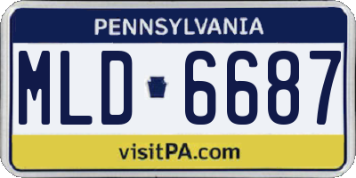 PA license plate MLD6687