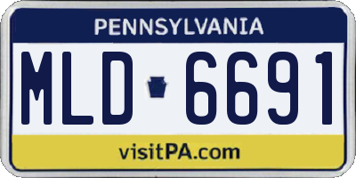 PA license plate MLD6691
