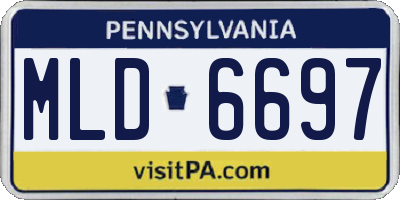 PA license plate MLD6697