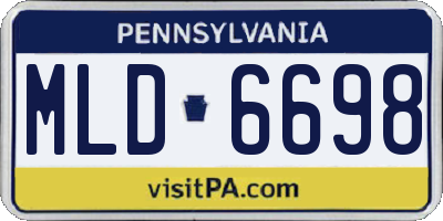 PA license plate MLD6698