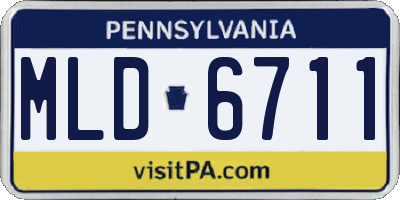 PA license plate MLD6711