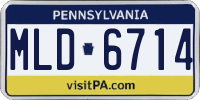 PA license plate MLD6714