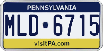 PA license plate MLD6715