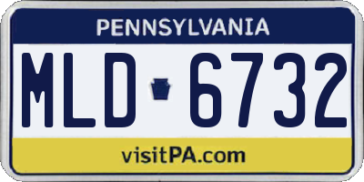 PA license plate MLD6732