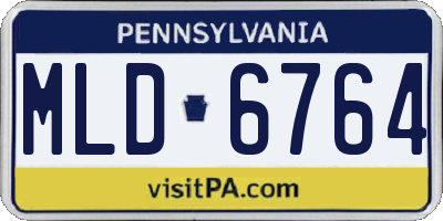 PA license plate MLD6764