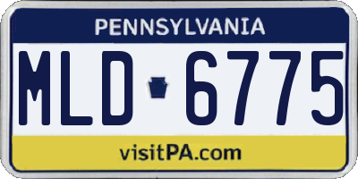 PA license plate MLD6775