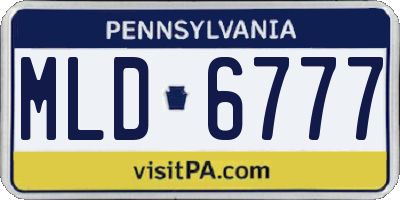 PA license plate MLD6777