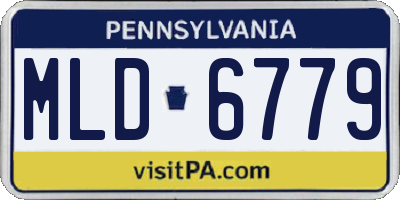 PA license plate MLD6779