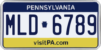 PA license plate MLD6789