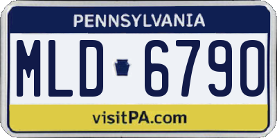PA license plate MLD6790