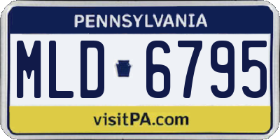 PA license plate MLD6795