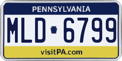PA license plate MLD6799