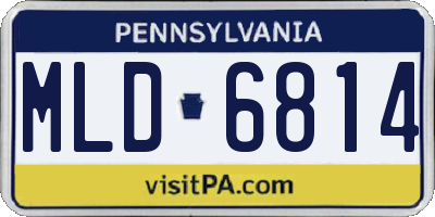 PA license plate MLD6814