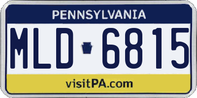 PA license plate MLD6815