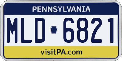 PA license plate MLD6821