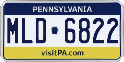 PA license plate MLD6822