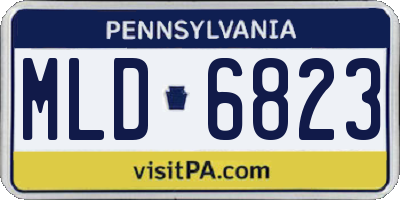 PA license plate MLD6823